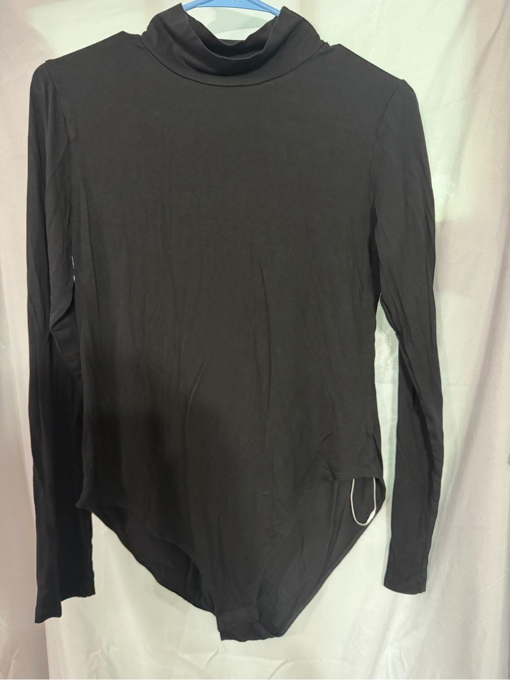 MANGOPOP Black Turtleneck Bodysuit - XL